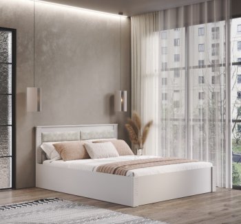 Кровать двуспальная Монако КР-16 кашемир (БТС) в Серове - serov.mebel-e96.ru