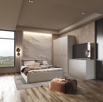 Спальный гарнитур Монако Кашемир (модульный) (БТС) в Серове - serov.mebel-e96.ru