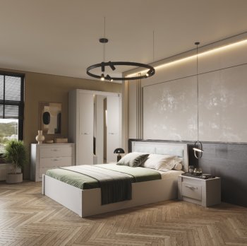 Спальный гарнитур Монако Кашемир (модульный) (БТС) в Серове - serov.mebel-e96.ru