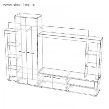Стенка Монако (Лин) в Серове - serov.mebel-e96.ru