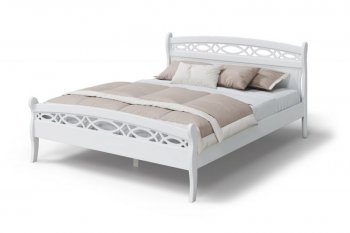 Кровать Натали массив береза + МДФ, белый (МЛК) в Серове - serov.mebel-e96.ru