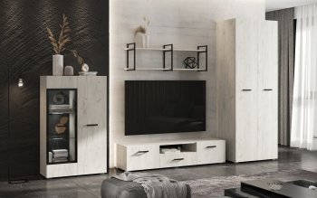 Стенка Нэнси new крафт белый (Миф) в Серове - serov.mebel-e96.ru