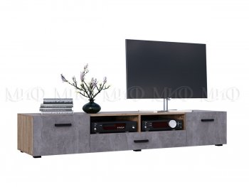 Тумба ТВ 2 дв+1 ящ Нэнси new ЛДСП бетон (Миф) в Серове - serov.mebel-e96.ru