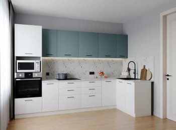 Угловой кухонный гарнитур Ниагара 3200*1400 мм МДФ/ЛДСП Sanvut в Серове - serov.mebel-e96.ru