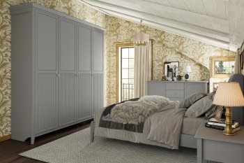 Спальный гарнитур Никеа модульный антрацит (БМ) в Серове - serov.mebel-e96.ru