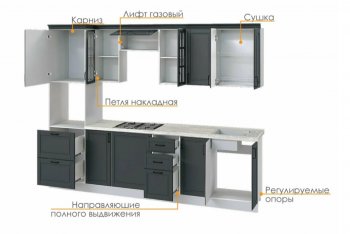 Кухонный гарнитур 3000 мм Николь-1 (Росток) в Серове - serov.mebel-e96.ru