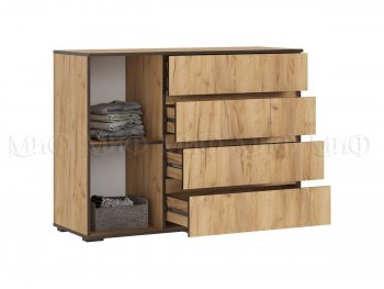 Комод 1 дверь 4 ящика (1200) Норд, дуб крафт (Миф) в Серове - serov.mebel-e96.ru