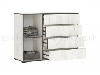 Комод 1 дверь 4 ящика (1200) Норд, крафт белый (Миф) в Серове - serov.mebel-e96.ru