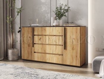 Комод 2 двери 4 ящика (1600) Норд, крафт (Миф) в Серове - serov.mebel-e96.ru