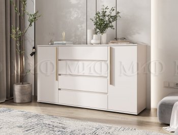 Комод 2 двери 4 ящика (1600) Норд, кашемир (Миф) в Серове - serov.mebel-e96.ru
