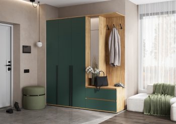 Прихожая Норд+Шкаф 1200, крафт/изумруд (Миф) в Серове - serov.mebel-e96.ru