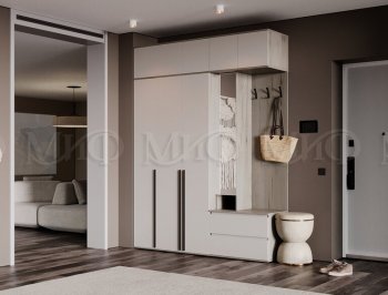 Прихожая Норд модульная крафт серый/кашемир (Миф) в Серове - serov.mebel-e96.ru