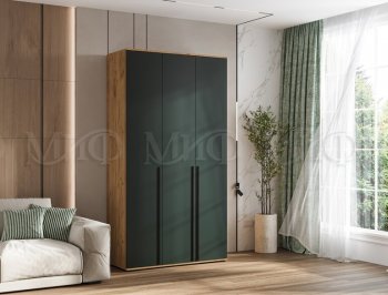 Шкаф 1200 мм 3-х ств. Норд дуб крафт/изумруд (Миф) в Серове - serov.mebel-e96.ru