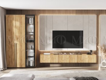 Стенка Норд дуб крафт (Миф) в Серове - serov.mebel-e96.ru