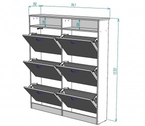 Обувница W17 (ДВ) в Серове - serov.mebel-e96.ru