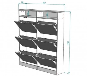 Обувница W18 (Графит) в Серове - serov.mebel-e96.ru