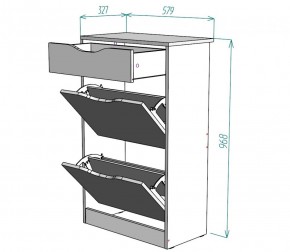 Обувница W22 (Белый) в Серове - serov.mebel-e96.ru