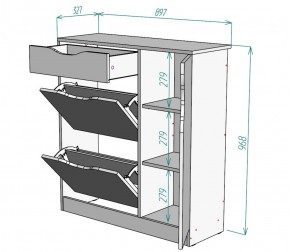 Обувница W36 (ДМ) в Серове - serov.mebel-e96.ru