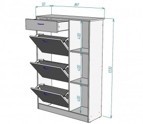 Обувница W41 (ЯАС) в Серове - serov.mebel-e96.ru