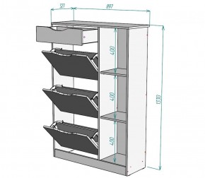 Обувница W42 (ДСС) в Серове - serov.mebel-e96.ru