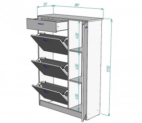 Обувница W43 (ДСС) в Серове - serov.mebel-e96.ru