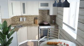 Кухонный гарнитур Ольга оптима 1 1300х2500 мм (Герда) в Серове - serov.mebel-e96.ru