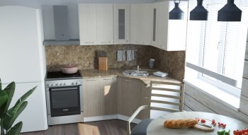 Кухонный гарнитур Ольга оптима 2 1500х1300 мм (Герда) в Серове - serov.mebel-e96.ru
