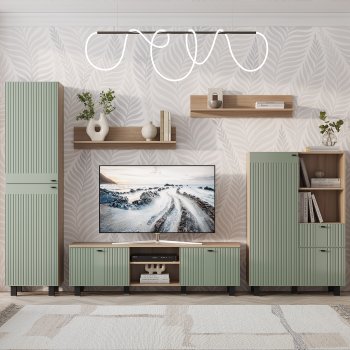 Тумба под ТВ Олива ТБ-09 эвкалипт софт (БТС) в Серове - serov.mebel-e96.ru