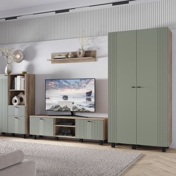 Тумба под ТВ Олива ТБ-09 эвкалипт софт (БТС) в Серове - serov.mebel-e96.ru