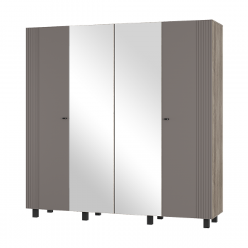 Шкаф 2000 мм 4-х створчатый Олива ШК-13 муссон софт (БТС) в Серове - serov.mebel-e96.ru | фото