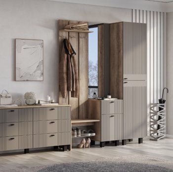 Прихожая Олива муссон софт, модульная (БТС) в Серове - serov.mebel-e96.ru