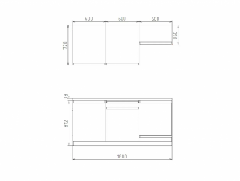 Кухонный гарнитур 1800 мм Ольвия-8 (Росток) в Серове - serov.mebel-e96.ru