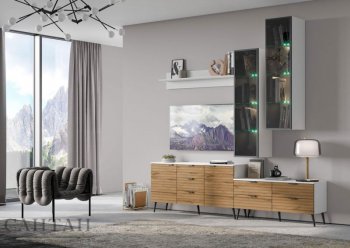Тумба 2дв.3ящ. Ома ТБ-3609 Белый/Дуб Тортуга (СанТан) в Серове - serov.mebel-e96.ru