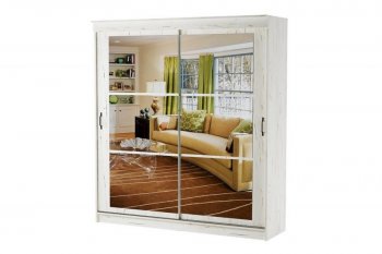 Шкаф-купе 1800 мм Орион крафт белый(Памир) в Серове - serov.mebel-e96.ru
