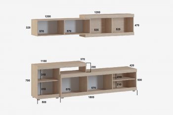 Стенка Оскар ТВ7 сонома (Генезис) в Серове - serov.mebel-e96.ru