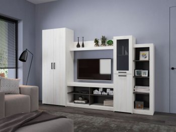 Стенка OSKAR4 сосна белая (Генезис) в Серове - serov.mebel-e96.ru