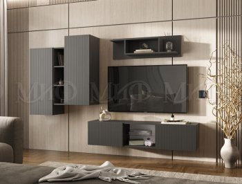 Стенка Оскар графит (Миф) в Серове - serov.mebel-e96.ru