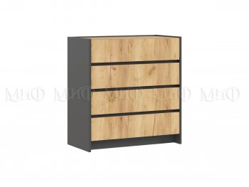 Комод 4ящ. Остин крафт/графит (Миф) в Серове - serov.mebel-e96.ru