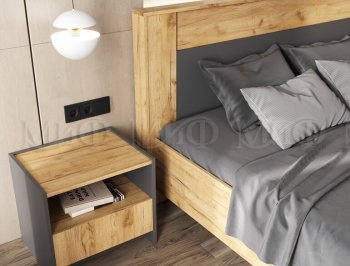 Спальный гарнитур Остин крафт/графит, модульный (Миф) в Серове - serov.mebel-e96.ru
