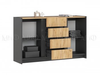 Спальный гарнитур Остин крафт/графит, модульный (Миф) в Серове - serov.mebel-e96.ru