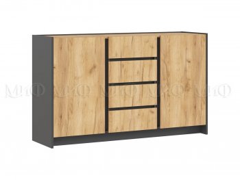 Комод 2дв.4ящ. Остин крафт/графит (Миф) в Серове - serov.mebel-e96.ru