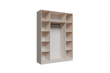 Шкаф 1600 мм Пальма с антресолью, Сатин (ДСВ) в Серове - serov.mebel-e96.ru