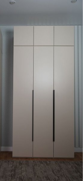 Шкаф 1200 мм Пальма с антресолью, Сатин (ДСВ) в Серове - serov.mebel-e96.ru