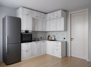 Кухонный гарнитур угловой Пайн 2200*1700 мм (Санвут) в Серове - serov.mebel-e96.ru
