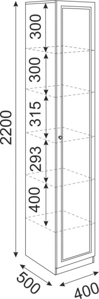 Пенал Беатрис 400 (модуль 4) (Риннер) в Серове - serov.mebel-e96.ru