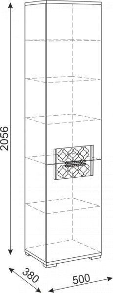 Пенал Тиффани М12 (Риннер) в Серове - serov.mebel-e96.ru