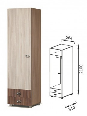 ПМ-13 шкаф для платья Юниор-6 в Серове - serov.mebel-e96.ru