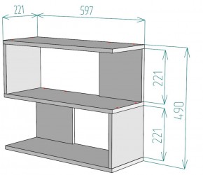 Полка S27 (Графит) в Серове - serov.mebel-e96.ru