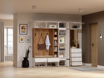 Прихожая Прага модульная, белый (Handis) в Серове - serov.mebel-e96.ru
