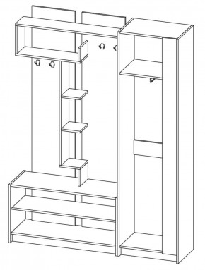 Прихожая Марица модульная (Венге/Дуб молочный) (ВНК) в Серове - serov.mebel-e96.ru